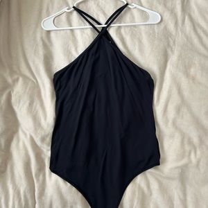 Abercrombie Women’s Black Medium Seamless Fabric Halter Bodysuit
